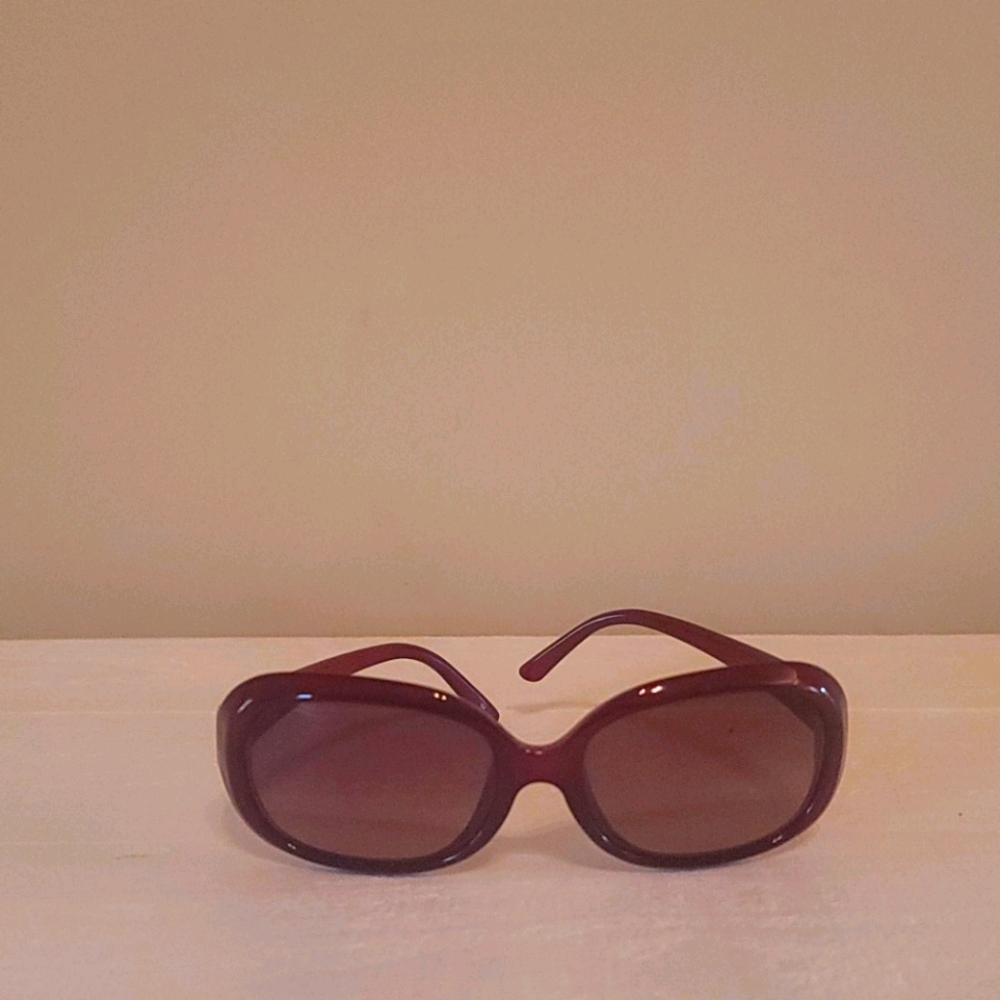 Fendi Burgundy Wine Merlot Logo Vintage Small Medium Frame Sunglasses
